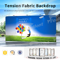 FEAMONT Tricoté Stretch Tension Tissu Imprimé Graphique Bannière Toile de Fond Aluminium Mât Affichage Événements Sportifs Salons