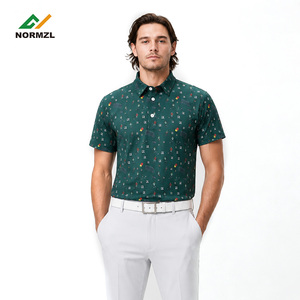 Polo de golf personnalisé par sublimation pour fabricants, imprimé intégral, col sans couture, extensible, haute performance, pour homme, maillot de sport - Product Image 1