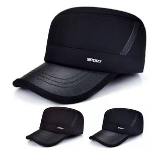 Sport <b>Flat</b> Cap Warm Windproof Winter <b>Hat</b> For Men Adult Sports Caps Keep Warm Polyester Fabric - Product Image 2