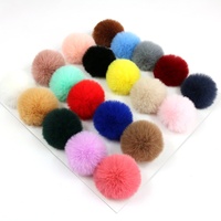 Boule de fausse fourrure de lapin de haute qualité, 5/6/7/8cm, boule de cheveux, pompon pour accessoires de mariage, étiquette de téléphone porte-clés breloque