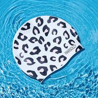 Bonnet de bain en silicone de qualité alimentaire à haute élasticité, imprimé, avec logo personnalisé, pour cheveux longs, anti-fuite, pour hommes et femmes, course, écologique