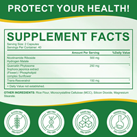 Hatmanlabs 80 Capsules de Resvératrol Liposomal, Nicotinamide Riboside et NAD, Compléments Alimentaires pour l'Anti-Âge et le Soutien Immunitaire