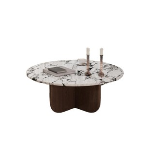 Marble Coffee <b>Table</b> <b>Round</b> Modern Design Living Room Furniture Minimalist Style Home Decor <b>Small</b> Apartment Use - Product Image 5