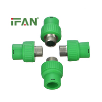 Фитинги IFAN DIN 8077 PPR 1/2" - 4" для водопровода, резьбовые, с наружной и внутренней резьбой, для труб PPR