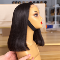 Perruque Bob 4x4 Lace Row Hair SDD Super Double Drawn en cheveux humains, avec fermeture en dentelle côté gauche, pré-épilée, sans colle, pour femmes
