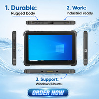 Tableta Industrial Resistente de 10 Pulgadas Personalizada de Fábrica, Tableta PC con Windows I7, 1000nits, Escáner de Código de Barras 1D/2D y RFID Opcionales para Uso Médico