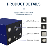 Cellule de batterie LiFePO4 prismatique Cornex 280Ah 3.2V, durée de vie de 8000 cycles, qualité A, phosphate de fer et de lithium pour stockage d'énergie solaire domestique et véhicules électriques