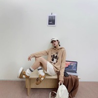 Suéteres de manga larga de Cachemira personalizados con modelos explosivos para hombre, suéter con patrón de oso con capucha para mujer