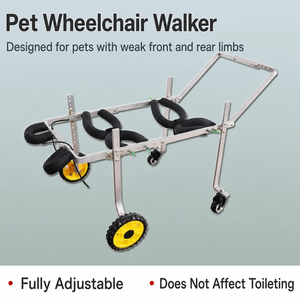 Carrito de Movilidad Ajustable de 2 Ruedas para Perros, Marco de Aluminio, Apoya las Patas Traseras, Movimiento Libre, Sin Necesidad de Asistencia - Product Image 3