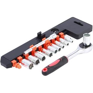 YWHWLX 12Pcs 1/4 In <b>Ratchet</b> <b>Socket</b> Wrench Set Chrome Vanadium Steel 4-13mm Industrial Grade Tools - Product Image 6
