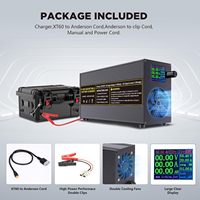 Chargeur intelligent haute puissance réglable 0-100V 0-20A pour batteries LiFePO4, lithium et plomb-acide, entrée 80V-140V, pour voiturettes de golf et véhicules électriques