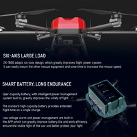 Drone de lutte contre les incendies FIre UAV, drone de livraison longue portée, drone extincteur, drone de sauvetage d'urgence, drone de lutte contre les incendies à six axes à charge lourde