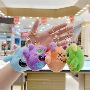 Vente en gros Nouveau porte-clés en peluche Little Monster <span class=keywords><strong>Orange</strong></span> créatif aux grands yeux en coton PP, jouet pour voiture et sac à main, breloque pendentif - Product Image 2