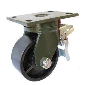 Manufacturer großhandel platte <span class=keywords><strong>caster</strong></span> F3 super heavy <span class=keywords><strong>6</strong></span> inch voller eisen rad - Product Image 1