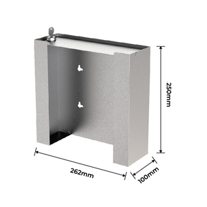 Double 304 Stainless Steel Disposable Glove Box Holder With Lock for Medical & Food Processing - Product Image 6