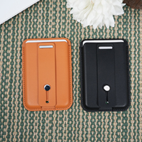 Dompet Kartu Ponsel Kulit PU Ramah Lingkungan dengan Emboss Kustom, Magnetik, Tipis, RFID, Tempat Kartu Kredit Bisnis dengan Fungsi Penyangga