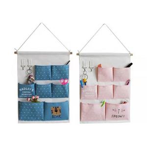Sac de rangement mural imperméable moderne et simple à suspendre derrière la porte, 3 compartiments - Product Image 1