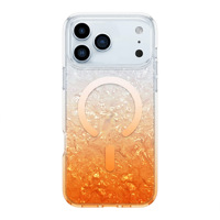 Coque Magnétique Transparente Antichoc à Motif Coquillage Marin pour iPhone 17E 17 Air 16 15 13 Pro Max Plus 16e