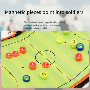 Planche tactique de stratégie de football avec fermeture à glissière et stylo Tableau magnétique de football pliable Planche d'entraînement de football portable pour <span class=keywords><strong>futsal</strong></span> - Product Image 4