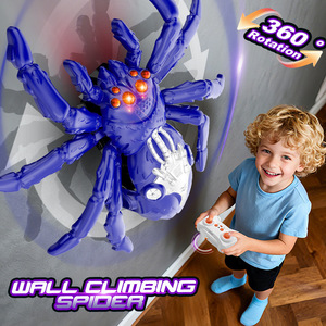 Juguete de Araña Teledirigida para Niños, Robot Trepador de Paredes, Araña de Plástico Realista con Luces LED, Juguete de Araña que se Mueve - Product Image 2