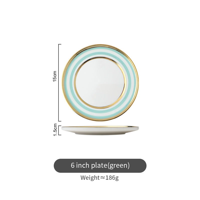 Assiette de 6 pouces (verte)