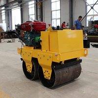 Nouveau Compacteur Routier à Double Tambour Autopropulsé 600kg 800kg pour Asphalte et Terre, Mini Machine de Compactage Économique