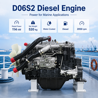 Moteur diesel turbocompressé à injection directe refroidi par eau D06S2 7,79 L 114 kW, pompe d'excavatrice, équipement de travaux publics