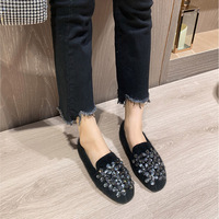 Chaussures décontractées en strass à prix avantageux, nouvelle collection automne-hiver, chaussures de marche pour femmes, chaussures décontractées de créateur