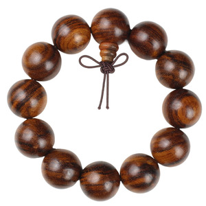 Indonesian Rosewood <b>Bracelet</b> 8/20mm Tiger Skin Pattern Single Strand 108 Beads Unisex Religious Ceremony Jewelry - Product Image 5