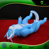 Jouet gonflable bleu en forme de muscle man, tunnel gonflable personnalisé pour le sexe, dragon gonflable