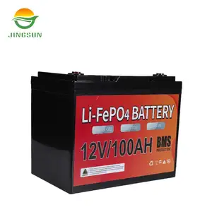 Jingsun wholesale cheap lithium 100ah 120v battery cells 345*310*275mm max charging voltage 14.6v lifepo4 battery