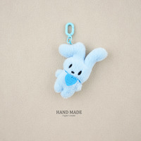 Lindo Set de Llaveros de Peluche de Conejito, Adornos Kawaii de Conejo de Orejas Largas para Bolsos, Llaveros de Peluche Suaves para Niños y Mujeres