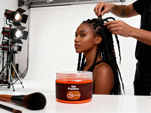 Gel coiffant professionnel bio 12.35oz pour cheveux noirs, bouclés et crépus, cheveux secs - Qualité salon, tenue forte - Product Image 4