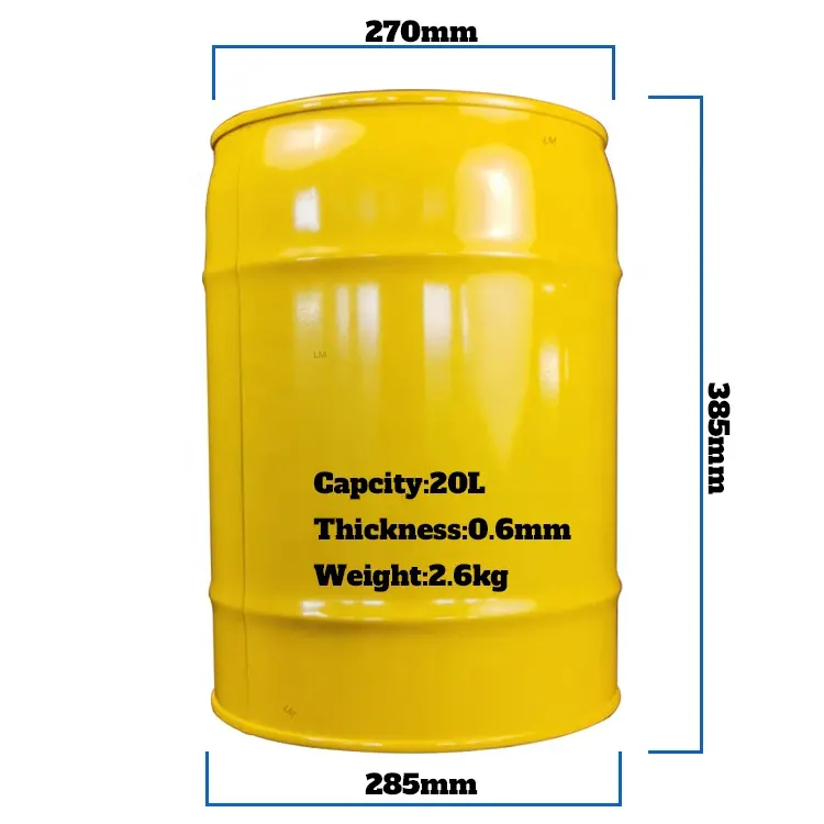 Tight Head Barrel 20 Litre Pail Steel Mini Oil Drums Bucket Recyclable For Chemical materials