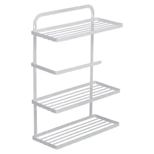 Kitchen Organization Storage Shelf Organizer Hanging Metal Flat Wire Wall Mounted Hanging Organizer Rack