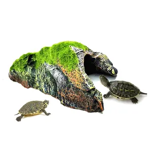 Ular dan Gecko Resin Turtle Reptil Bersembunyi Gua Reptil Habitat