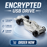 Clé USB 2.0 en forme de kart de course en plastique avec logo personnalisé, cryptage, garantie de 3 ans, boîte incluse - Cadeau promotionnel pour le sport automobile