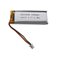 Productie van oplaadbare lithium batterijen Lipo batterijen 3.7V QS102050 1000mAh voor schrijfstiften