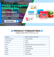 Boîte en plastique ondulé personnalisée pour l'emballage des fruits (myrtilles, cerises, fraises)