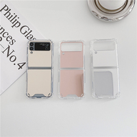 Étui de téléphone PC miroir pour Z Flip 5/4, ultra-fin, antichoc, protection anti-rayures, transparent