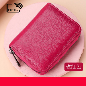 Carteras Para Caballero Da Bò Da Chính Hãng Phụ Nữ Ví PVC Thẻ Tín Dụng Tay Áo Đa Id Thẻ cholder - Product Image 5