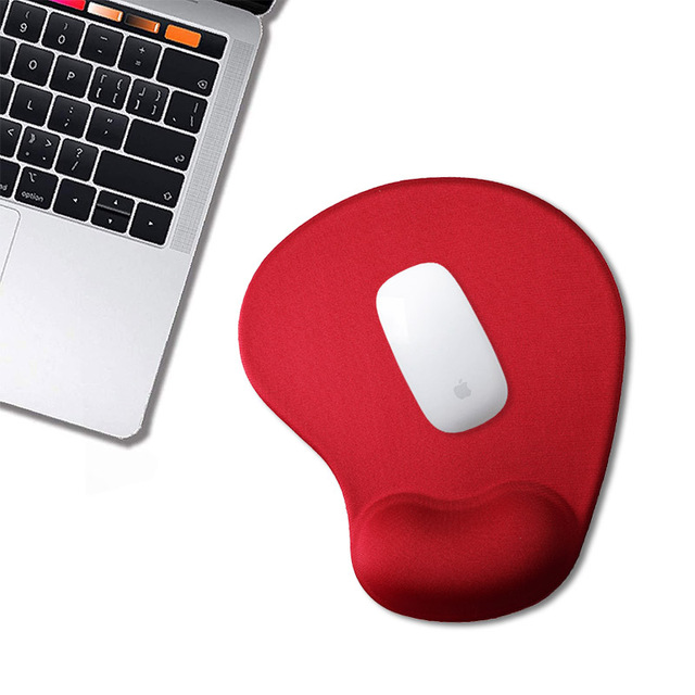 Ergonomic Red Mouse Pad with Wrist Rest Support Comfortable and Durable Non-Slip Base Gaming Mouse Pad