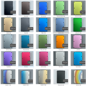 Hightop tùy chỉnh đầy màu sắc tối giản RFID Mens Wallet Front Pocket RFID chặn nhôm kim loại chủ thẻ với tiền Clip - Product Image 2