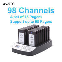 Système de téléavertisseur de restaurant sans fil BCITY 916PRO Durable et longue portée pour les cafés, les hôtels et la restauration rapide 16 Beepers
