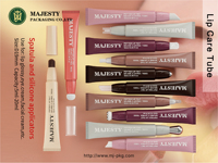 Tube cosmétique en plastique PE avec tête de massage en acier inoxydable et applicateur à brosse pour gloss et lotion