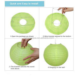 Decoraciones colgantes de papel chino o japonés redondas de 12 pulgadas, farolillos de bolas, lámparas para cumpleaños, boda, fiesta, decoración - Product Image 5