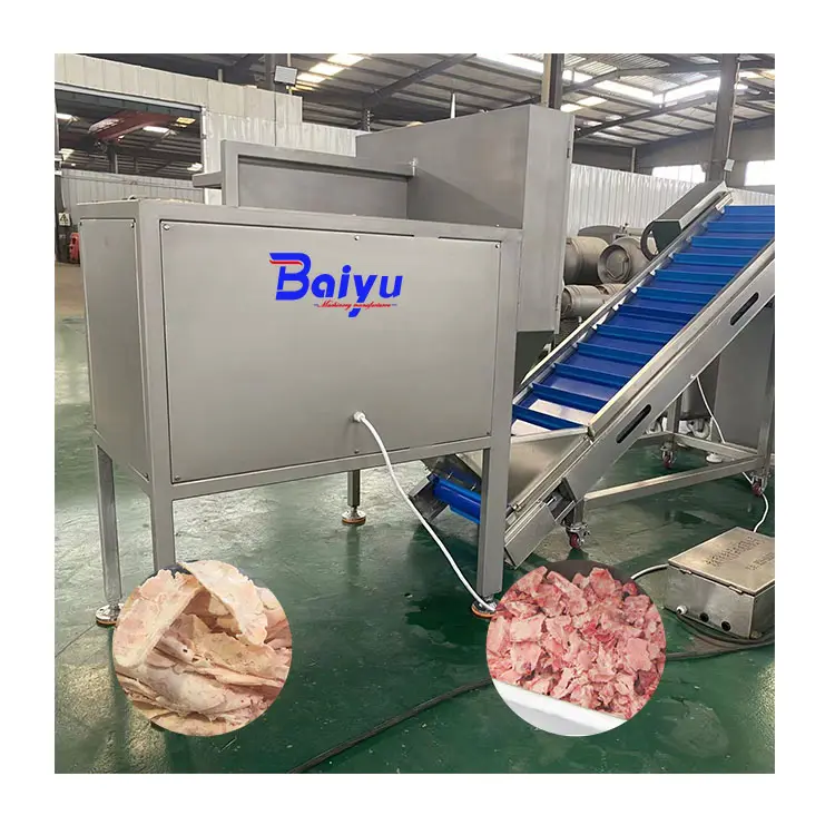 Baiyu 2024 산업용 커터 레스토랑을위한 최신 냉동 스테이크 슬라이스 및 치킨 플레이크 신뢰할 수있는 모터 및 기어가있는 농장