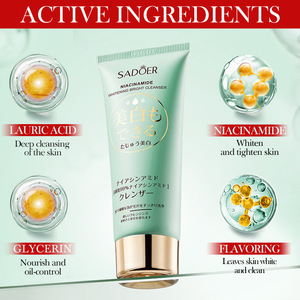 SADOER ホットセラー マイルドクレンジング 美白 ブライトニング オイルコントロール 100ml ナイアシンアミド洗顔料 - Product Image 4