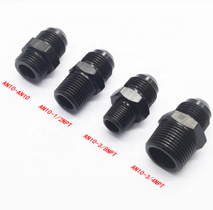10AN Flare a 1/2 "NPT Adaptador de manguera de tubo Montaje Aluminio AN10 Macho Flare a 1/2 NPT Rosca macho - Product Image 4