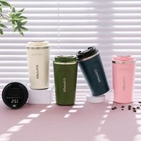 Thermos en acier inoxydable au design moderne, nouvelle fonction, mug intelligent numérique à LED, affichage de la température du café, mug en métal portable